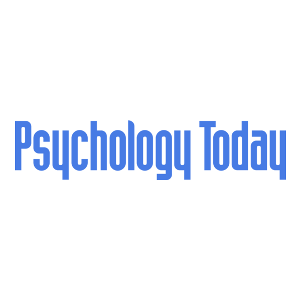 The logo for Psychology Today, plain blue text for the text